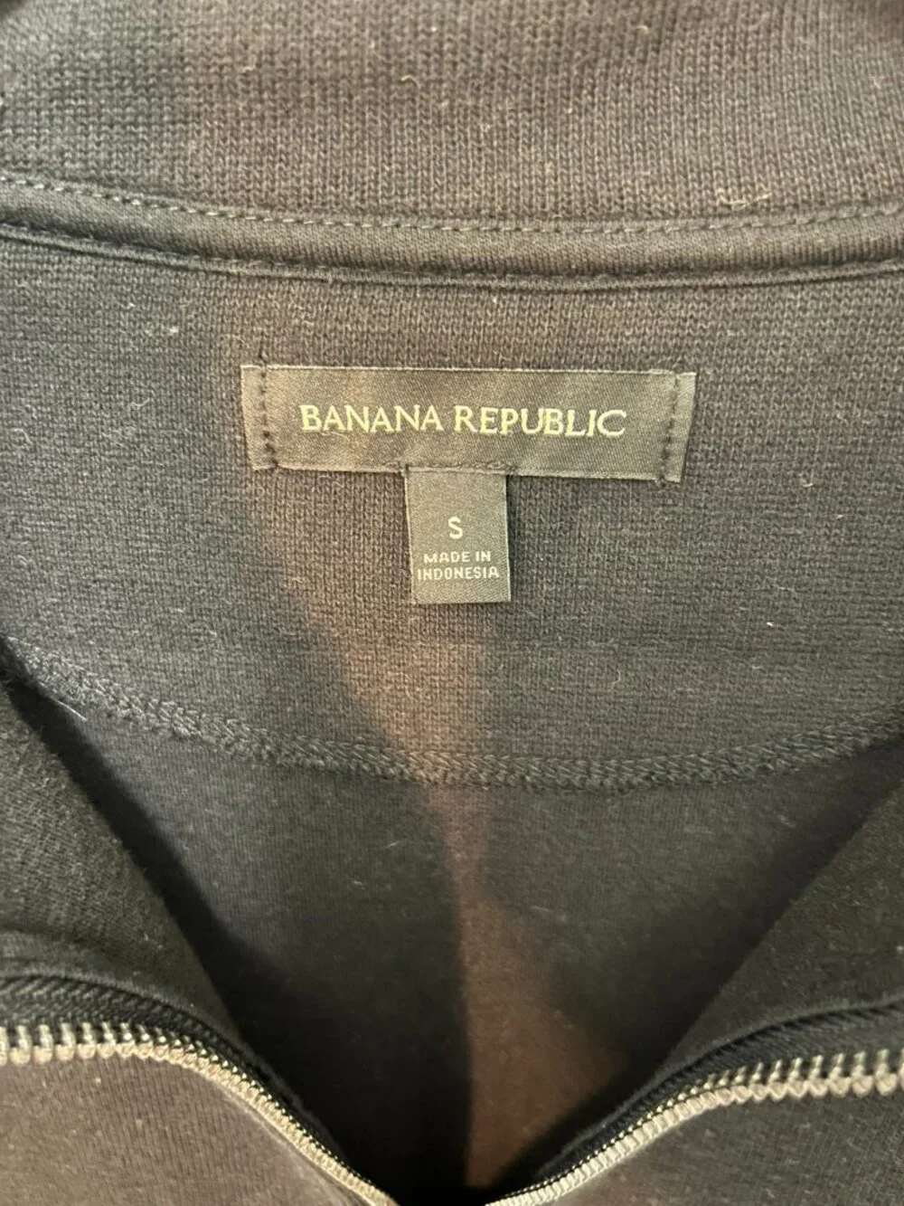 Never Worn Black Banana Republic Quarter Zip Sweater